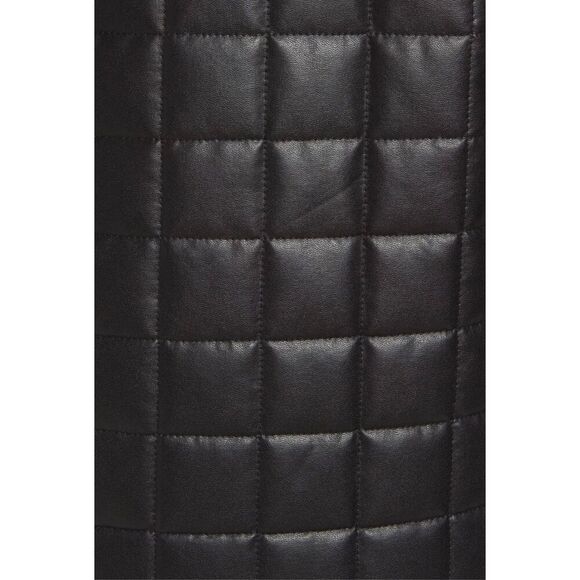 Sam Edelman Quilted PU Jacket black faux leather size Large BNWT - Picture 6 of 10